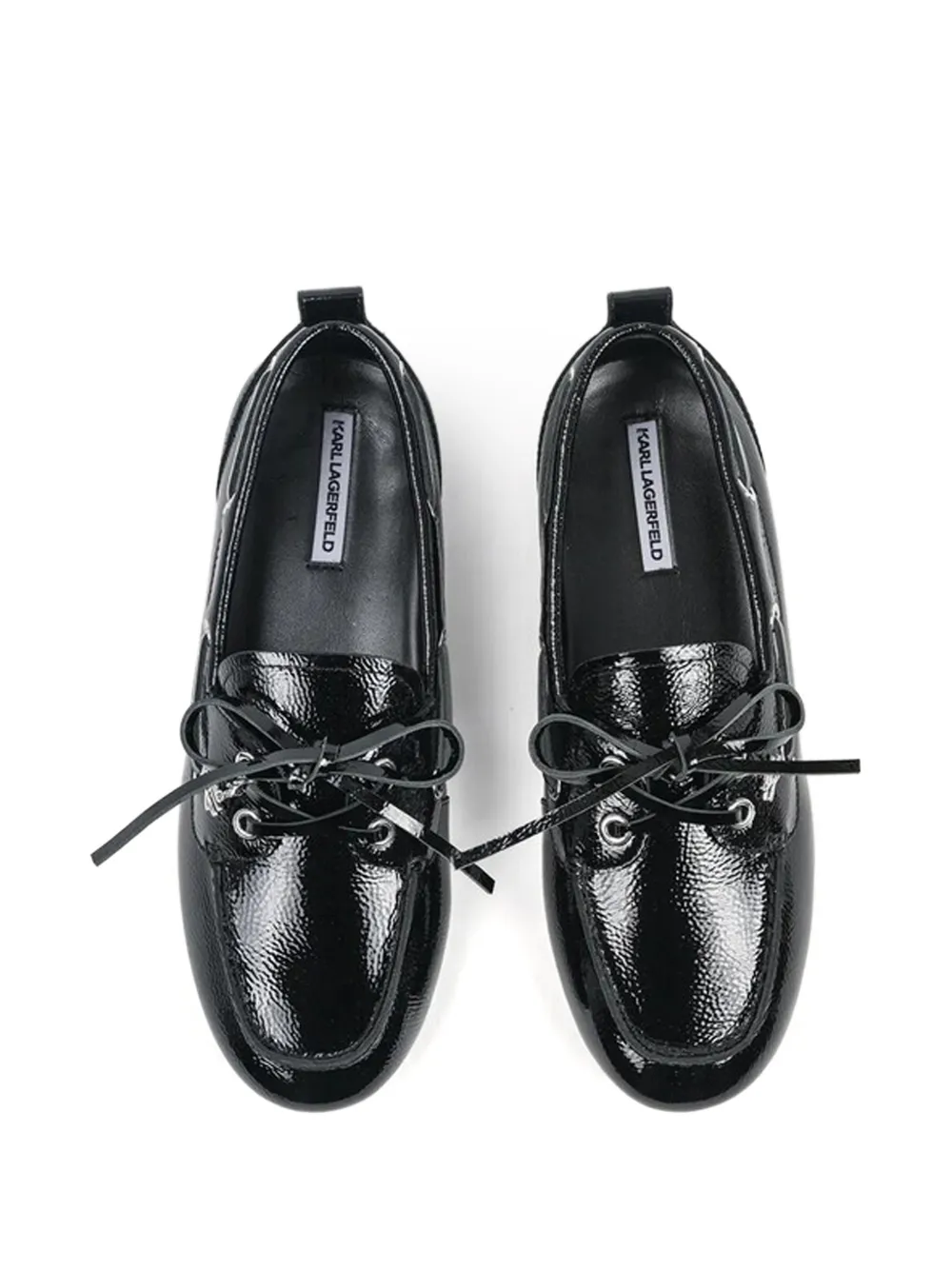 Karl Lagerfeld lace-up loafers Zwart