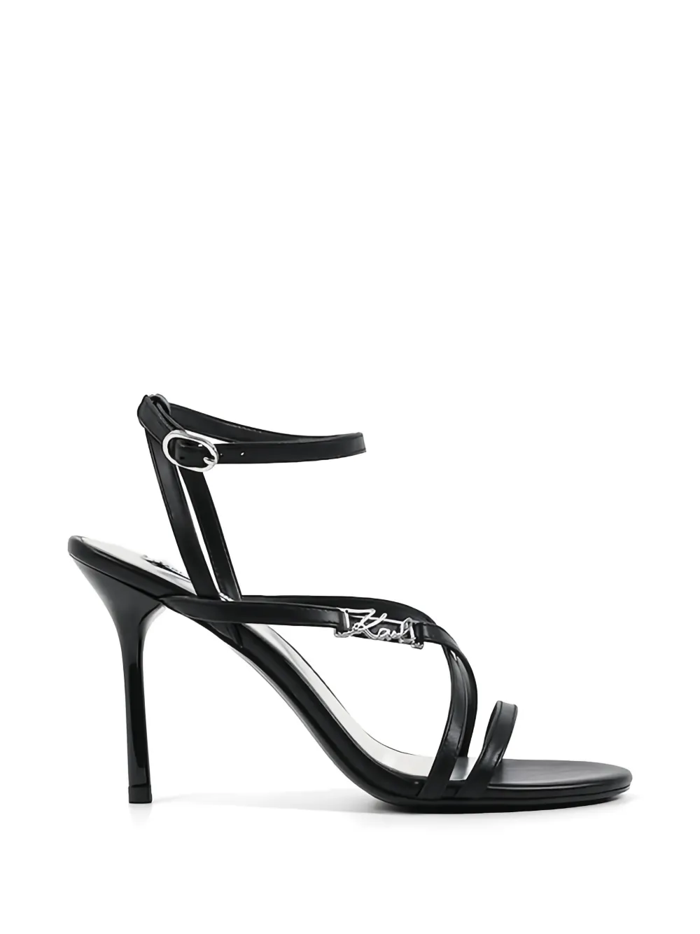 Karl Lagerfeld logo strap sandals Zwart