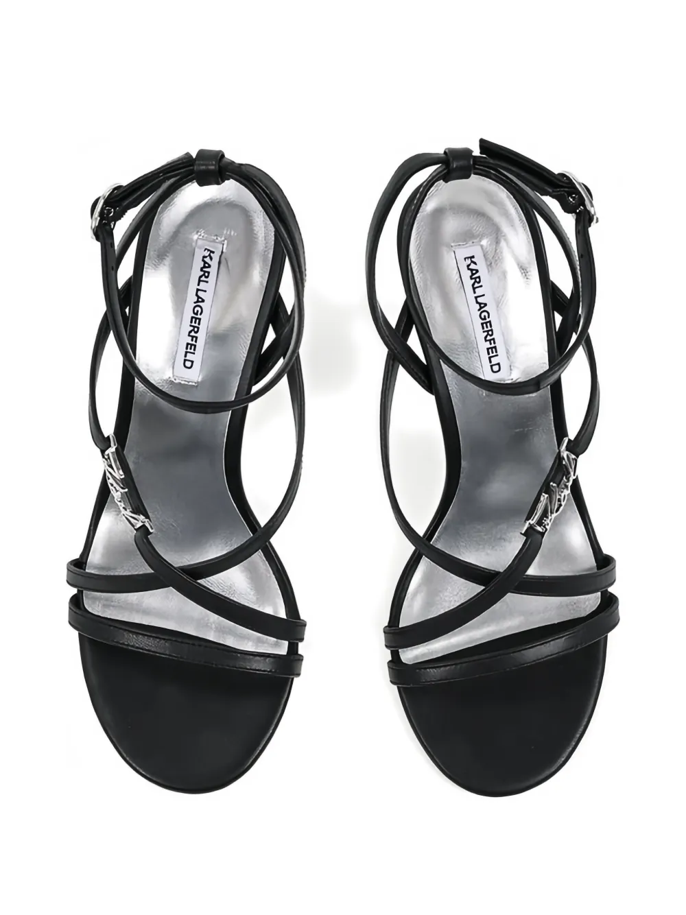 Karl Lagerfeld logo strap sandals Zwart