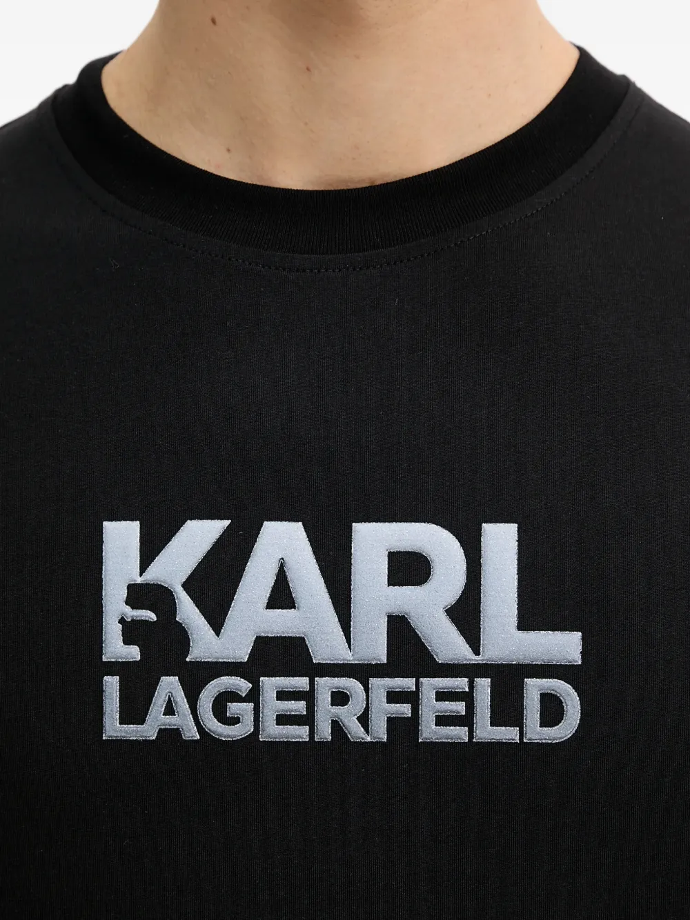 Karl Lagerfeld T-shirt met logoprint Zwart