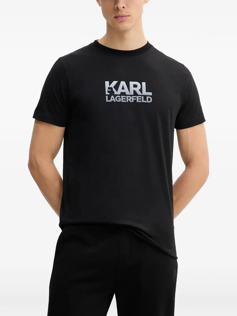 Karl Lagerfeld logo-print T-shirt - Nero