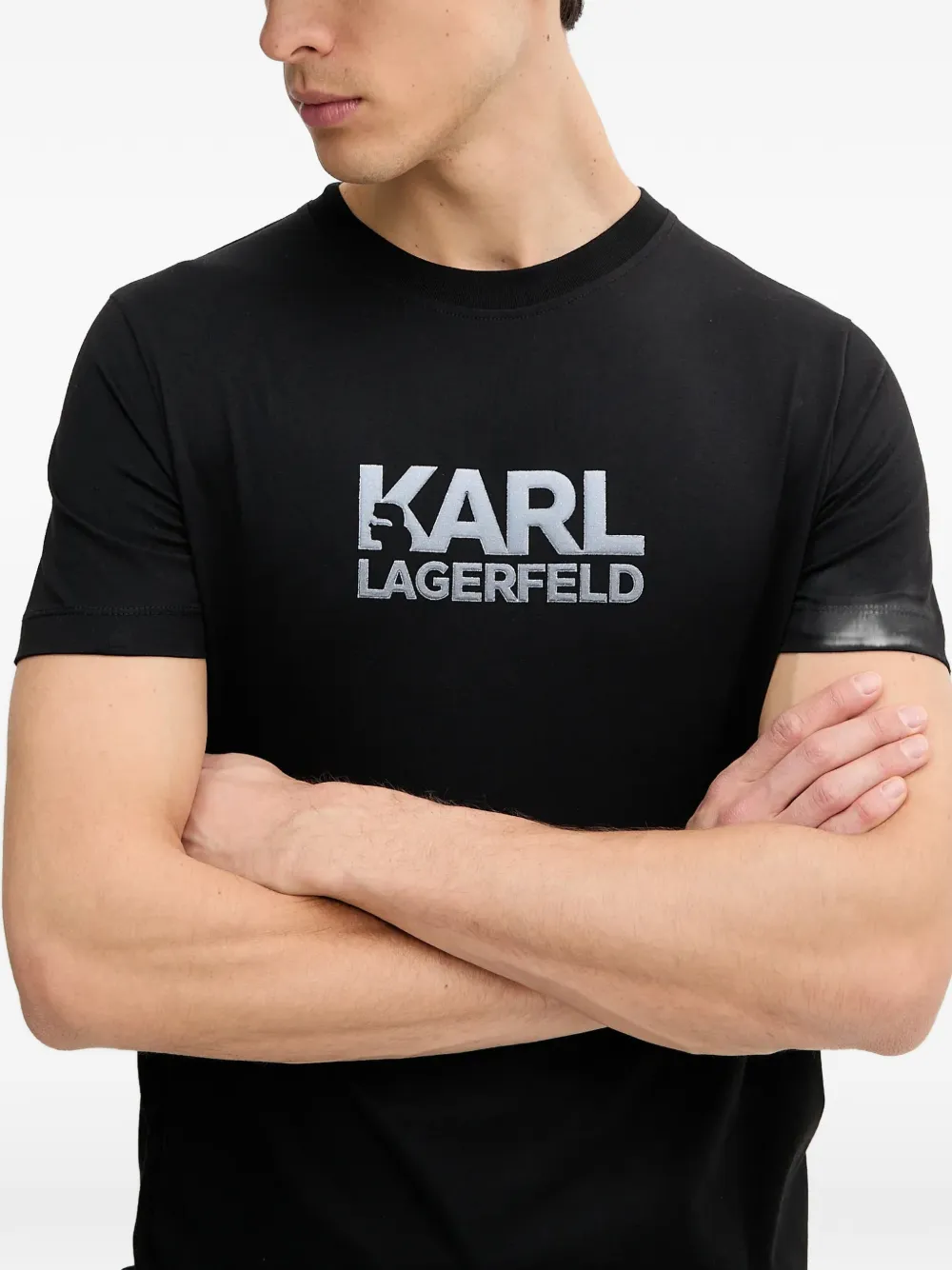 Karl Lagerfeld T-shirt met logoprint Zwart