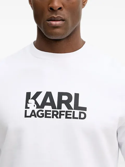 Karl Lagerfeld logo-print crew-neck sweater