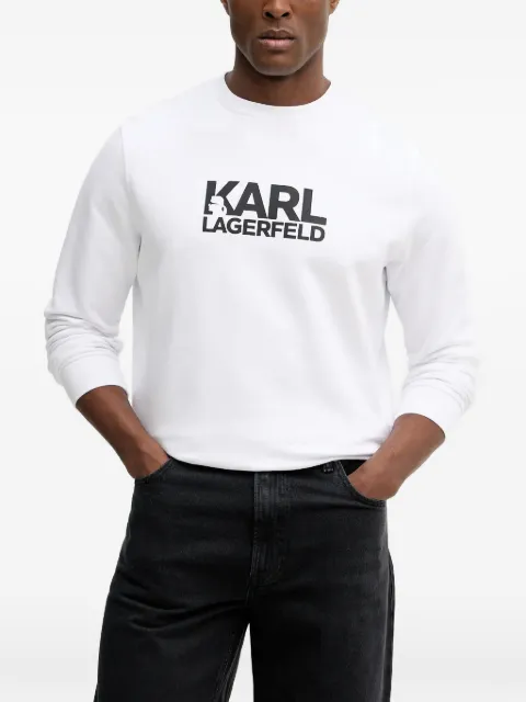 Karl Lagerfeld logo-print crew-neck sweater