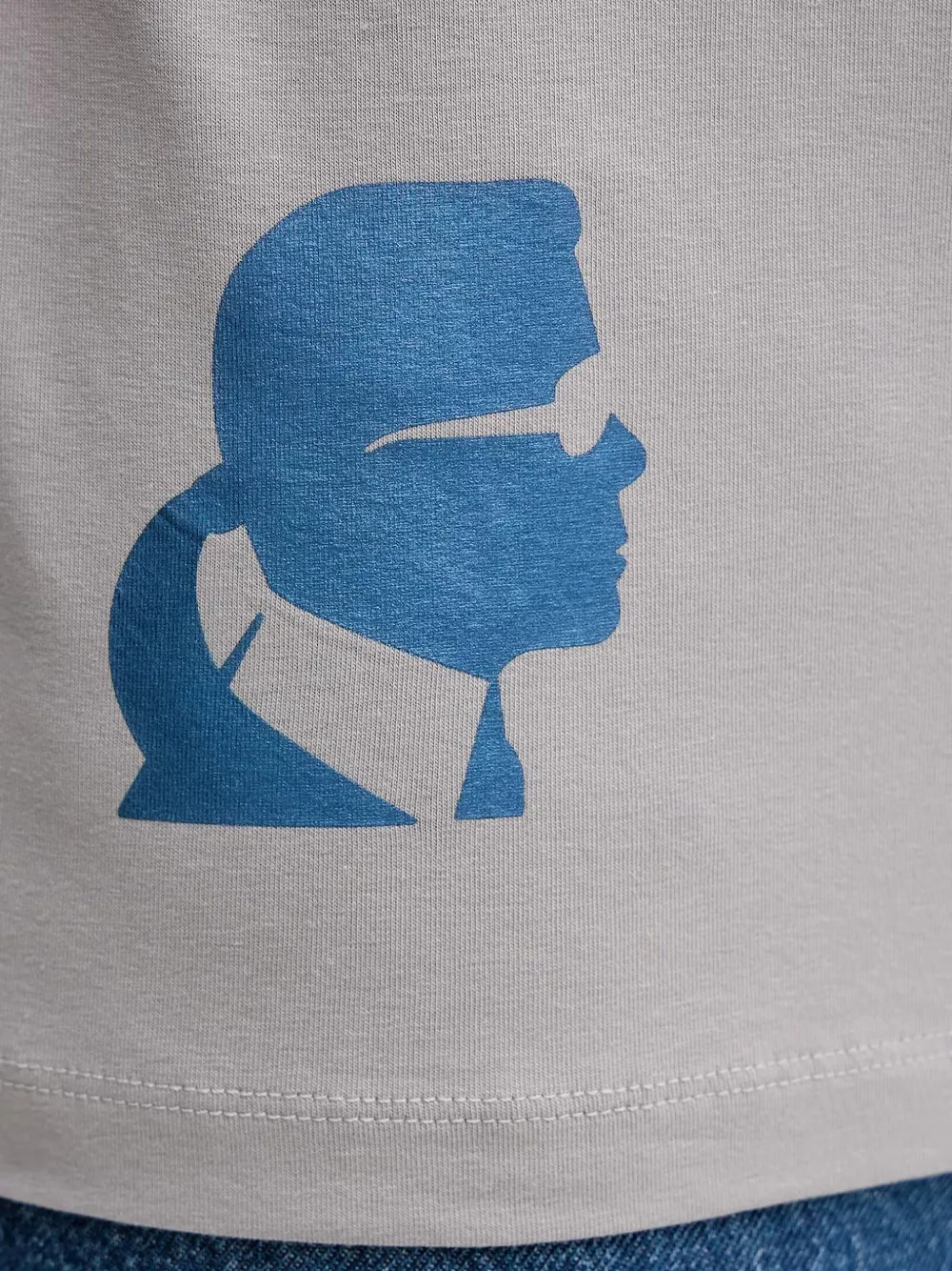 Karl Lagerfeld T-shirt met logoprint Grijs