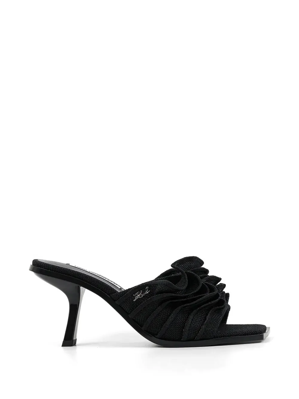 Karl Lagerfeld 60mm Karmel ruched heeled sandals - Nero