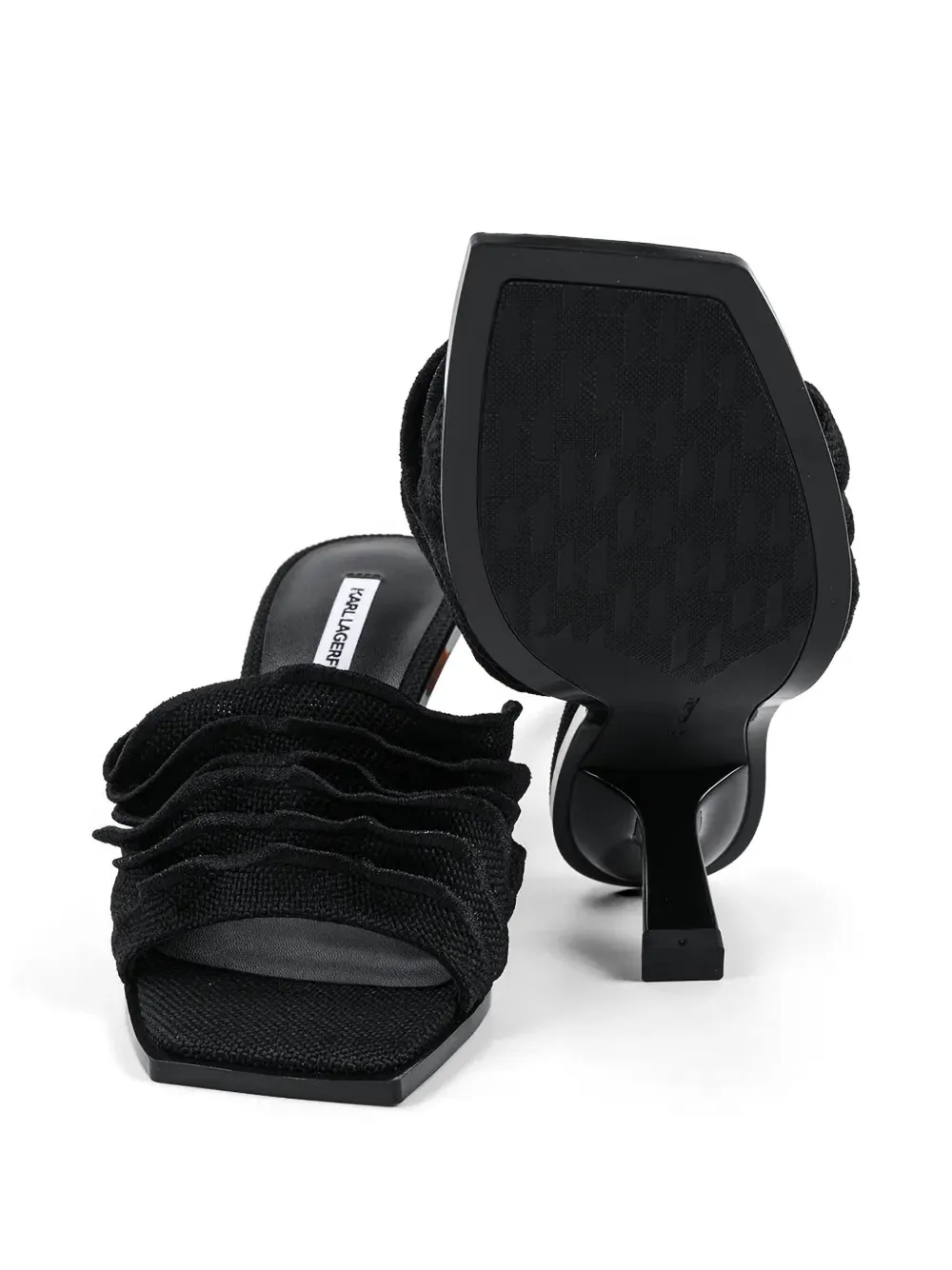 Karl Lagerfeld 60mm Karmel ruched heeled sandals Zwart
