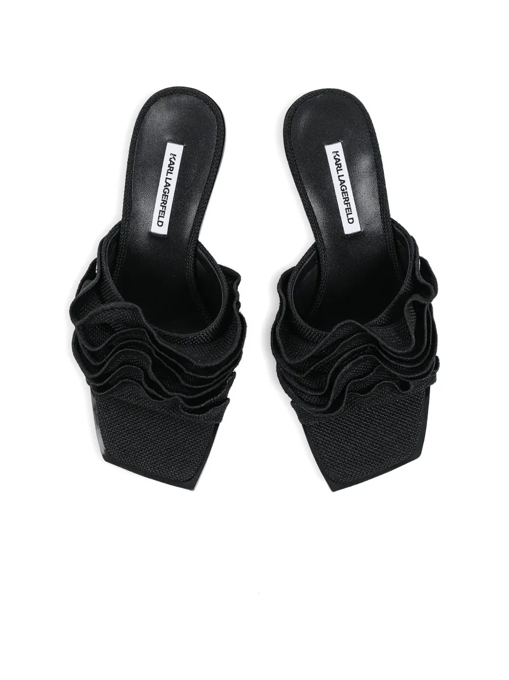 Karl Lagerfeld 60mm Karmel ruched heeled sandals Zwart