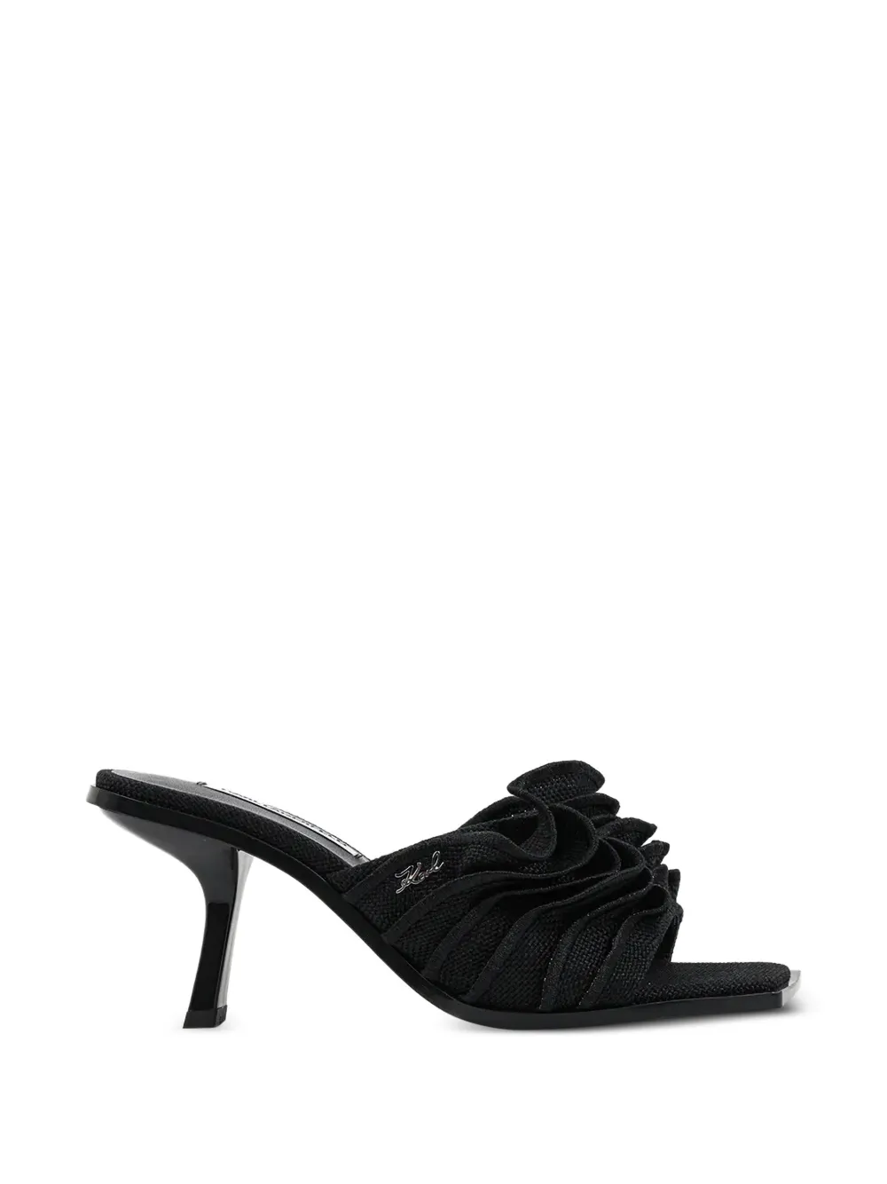 Karl Lagerfeld 60mm Karmel ruched heeled sandals - Schwarz
