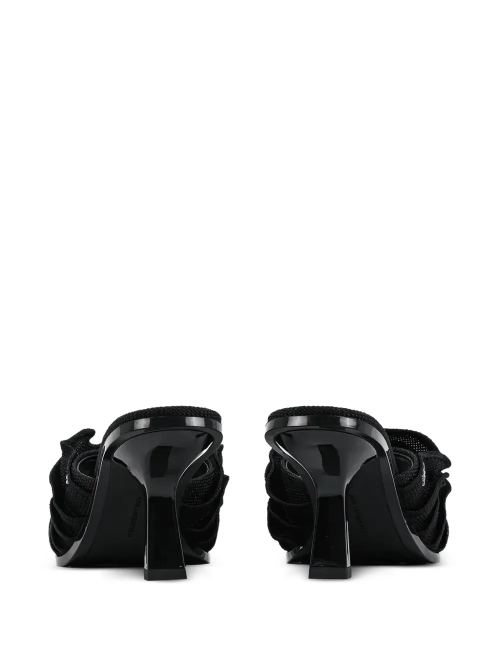 Karl Lagerfeld 60 mm Karmel sandalen met ruches Zwart