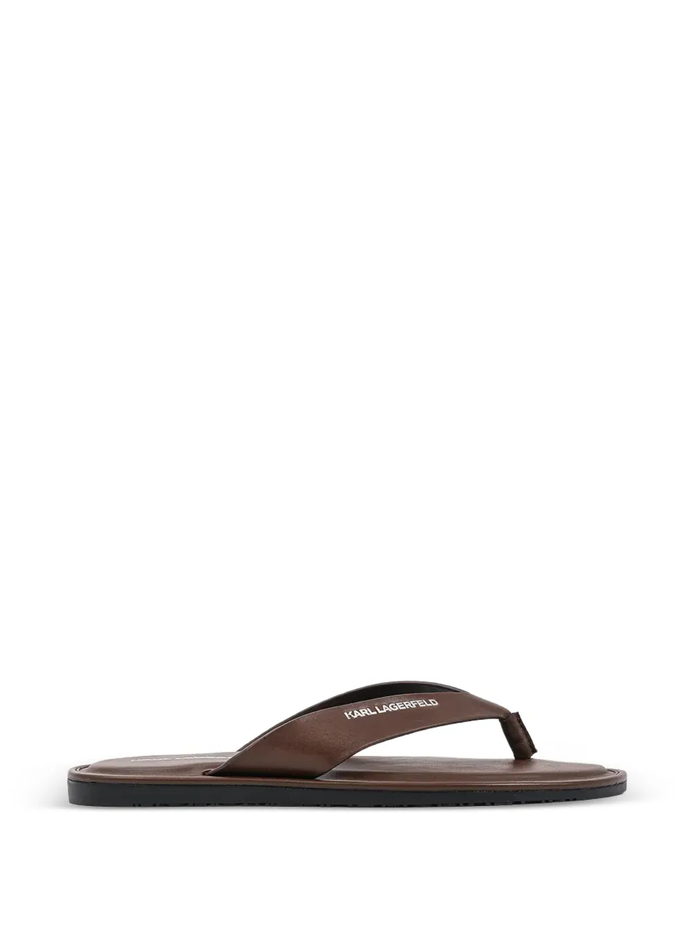 Karl Lagerfeld logo-print flip-flops - Braun