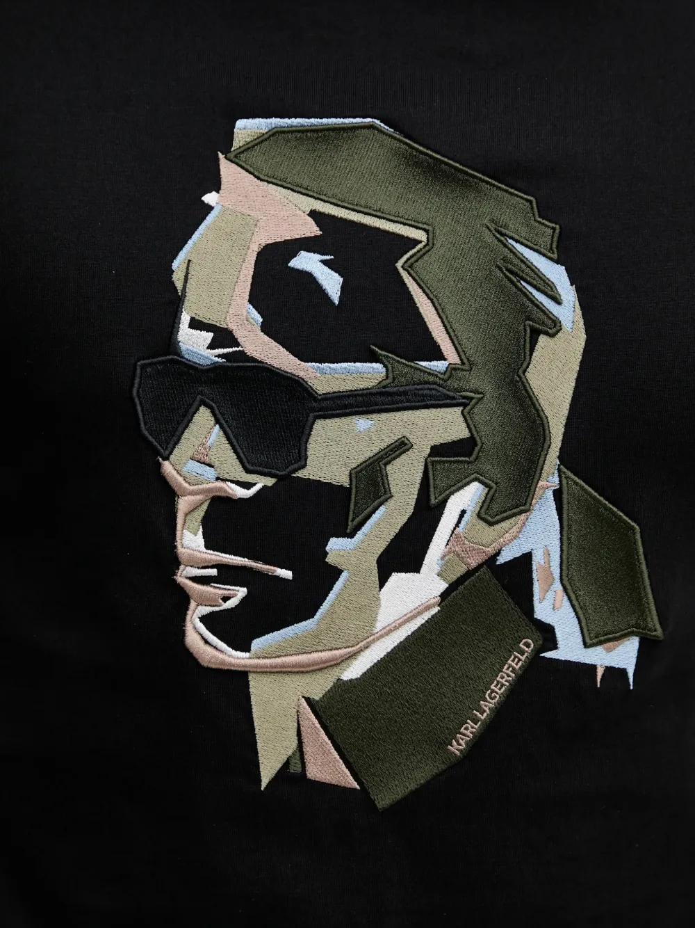 Karl Lagerfeld T-shirt met ronde hals Zwart