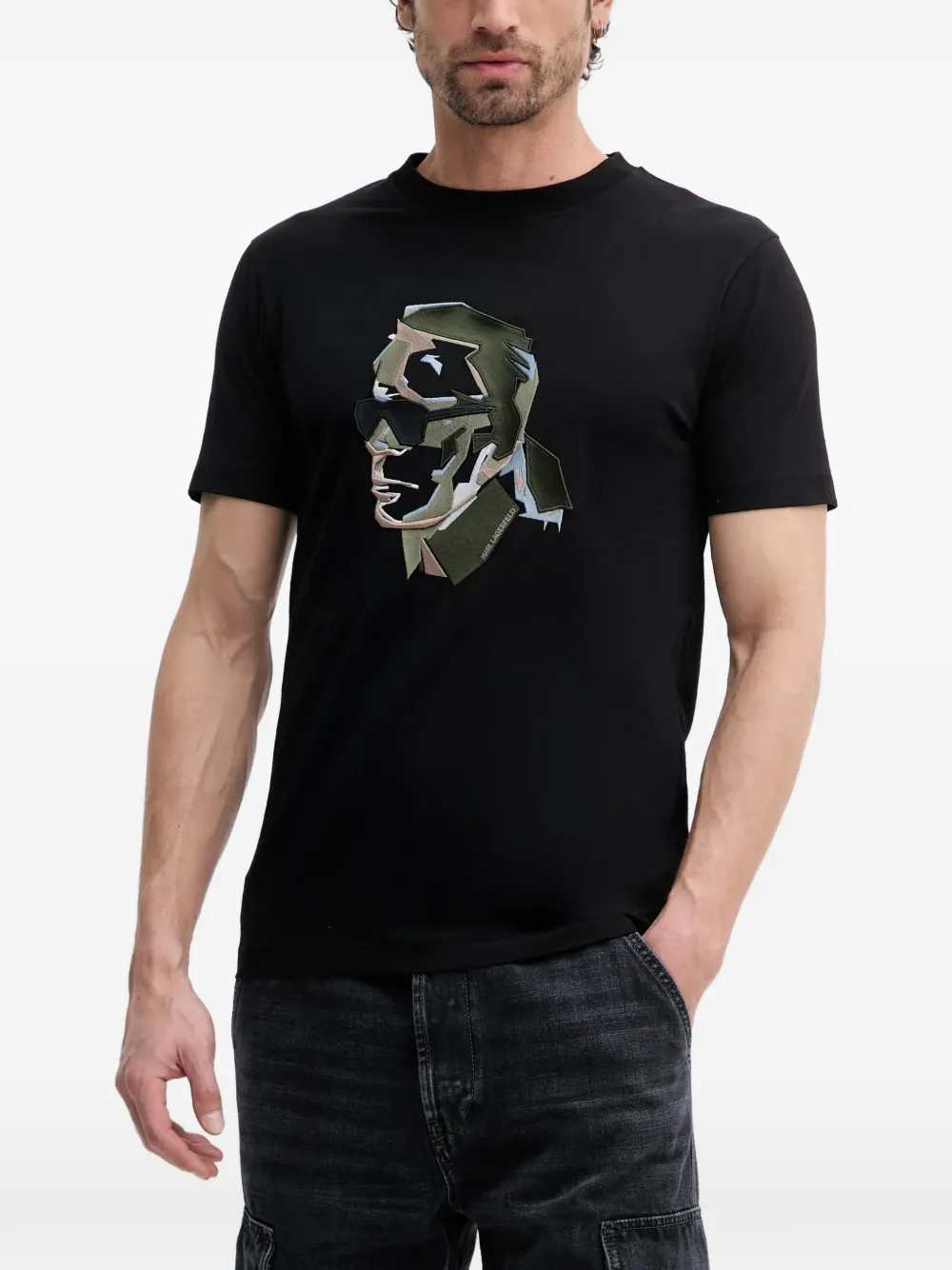 Karl Lagerfeld crew-neck T-shirt - Nero
