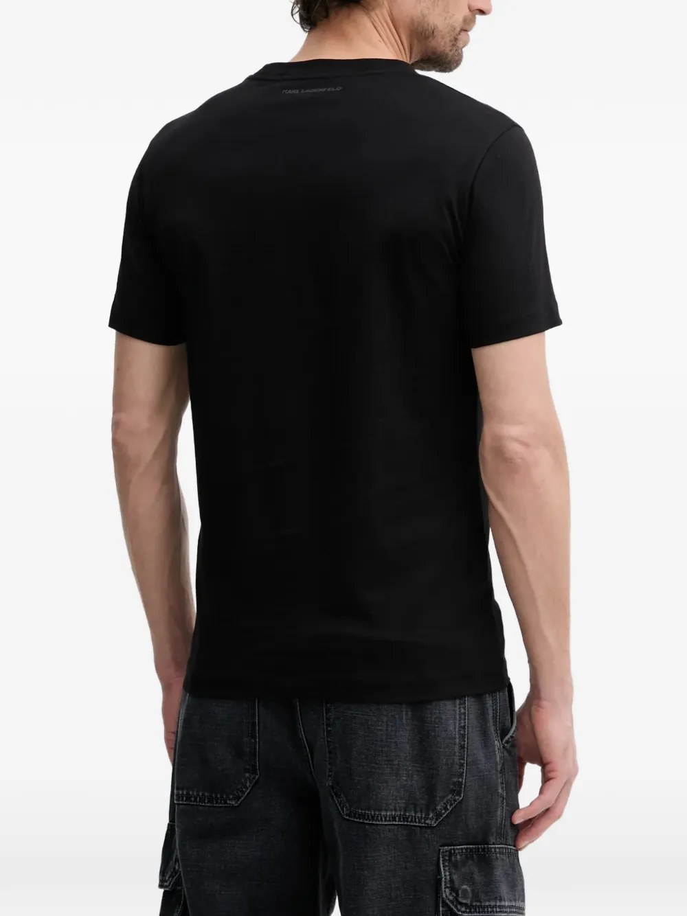 Karl Lagerfeld T-shirt met ronde hals Zwart