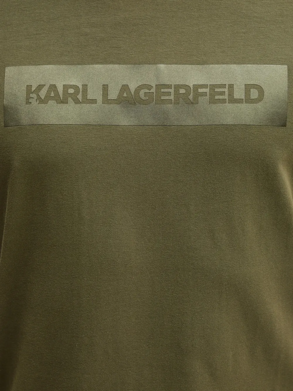 Karl Lagerfeld T-shirt met logopatch Groen