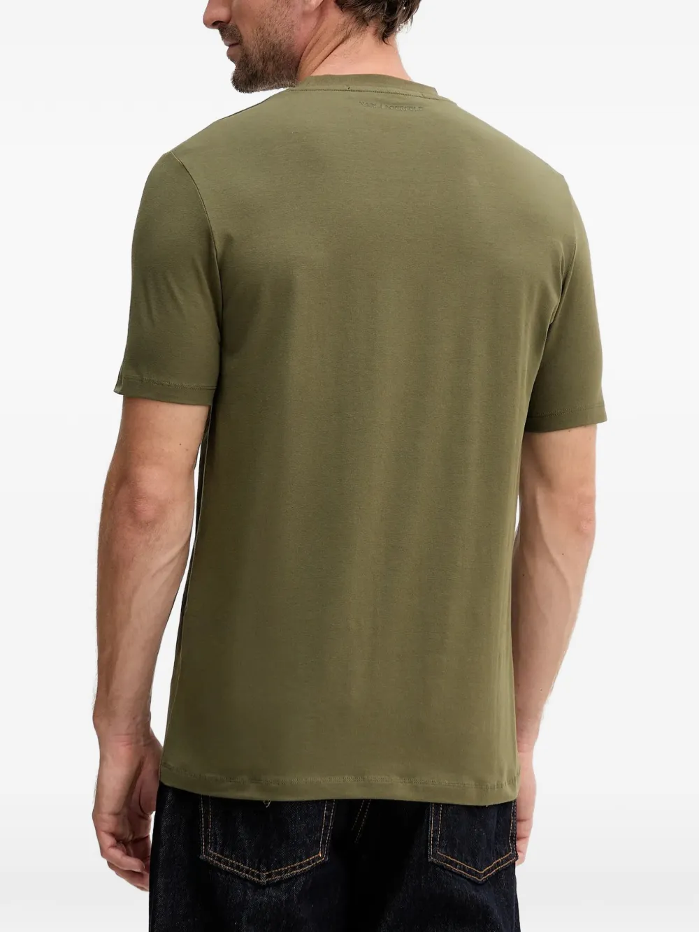Karl Lagerfeld T-shirt met logopatch Groen