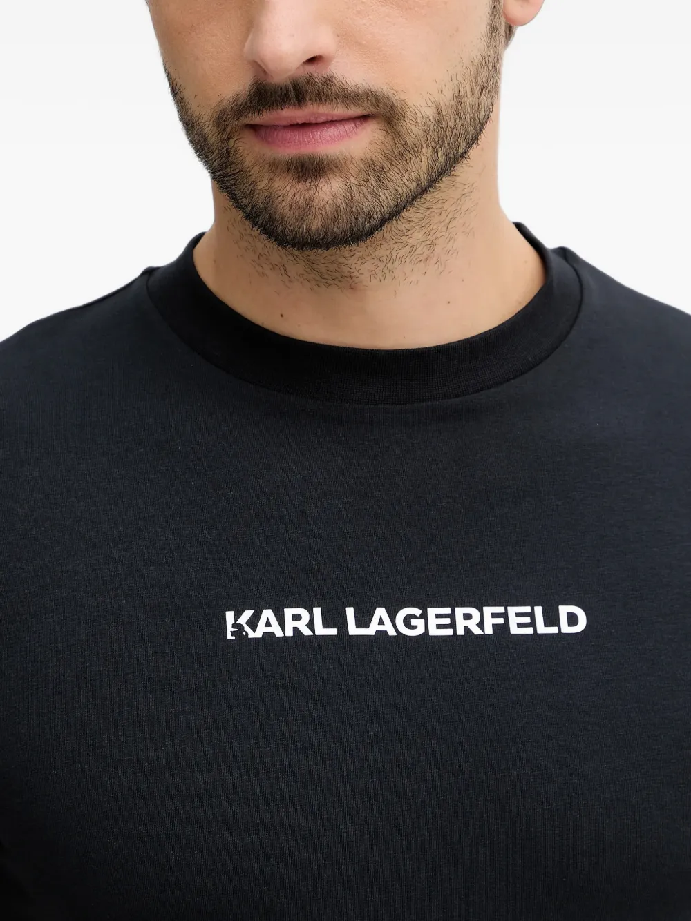 Karl Lagerfeld T-shirt met logoprint Blauw