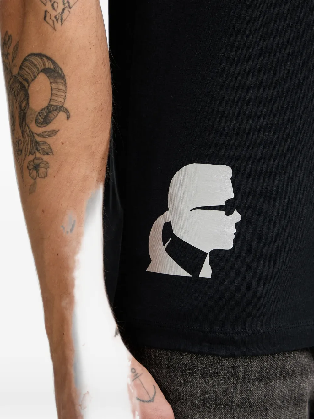 Karl Lagerfeld T-shirt met logoprint Blauw