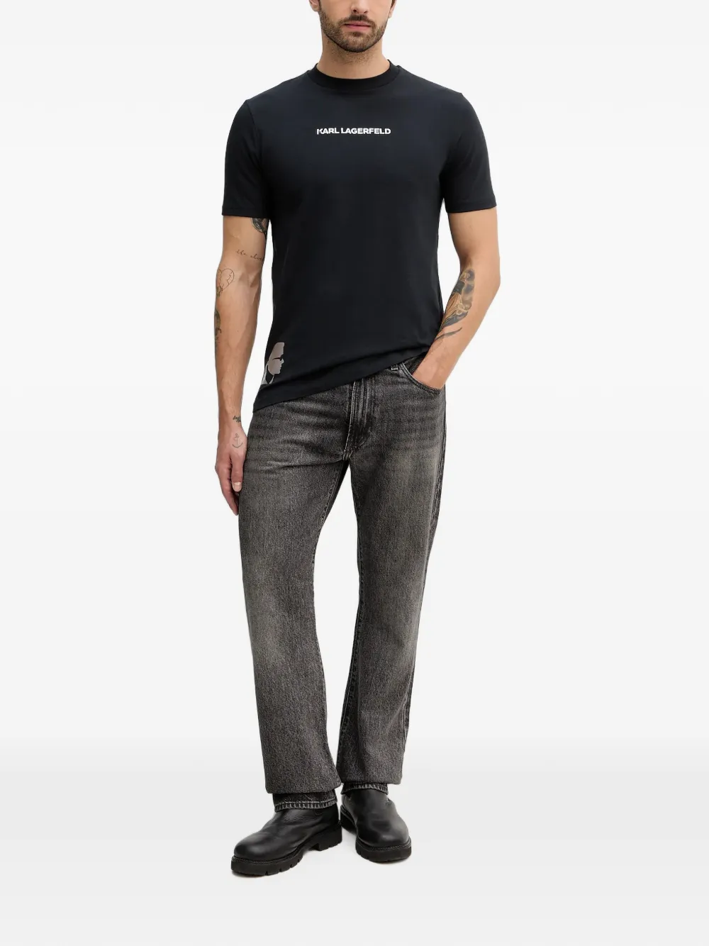 Karl Lagerfeld T-shirt met logoprint Blauw