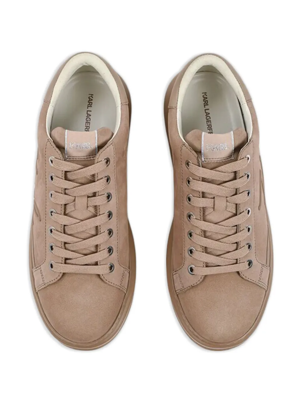 Karl Lagerfeld Sneakers met logo-reliëf Beige