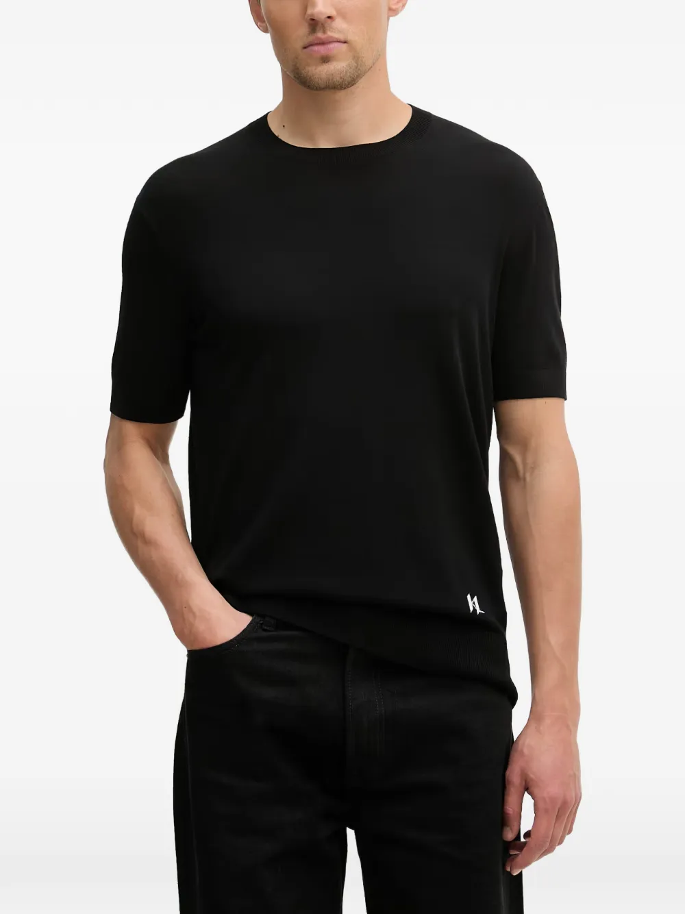 Karl Lagerfeld crew-neck T-shirt - Schwarz