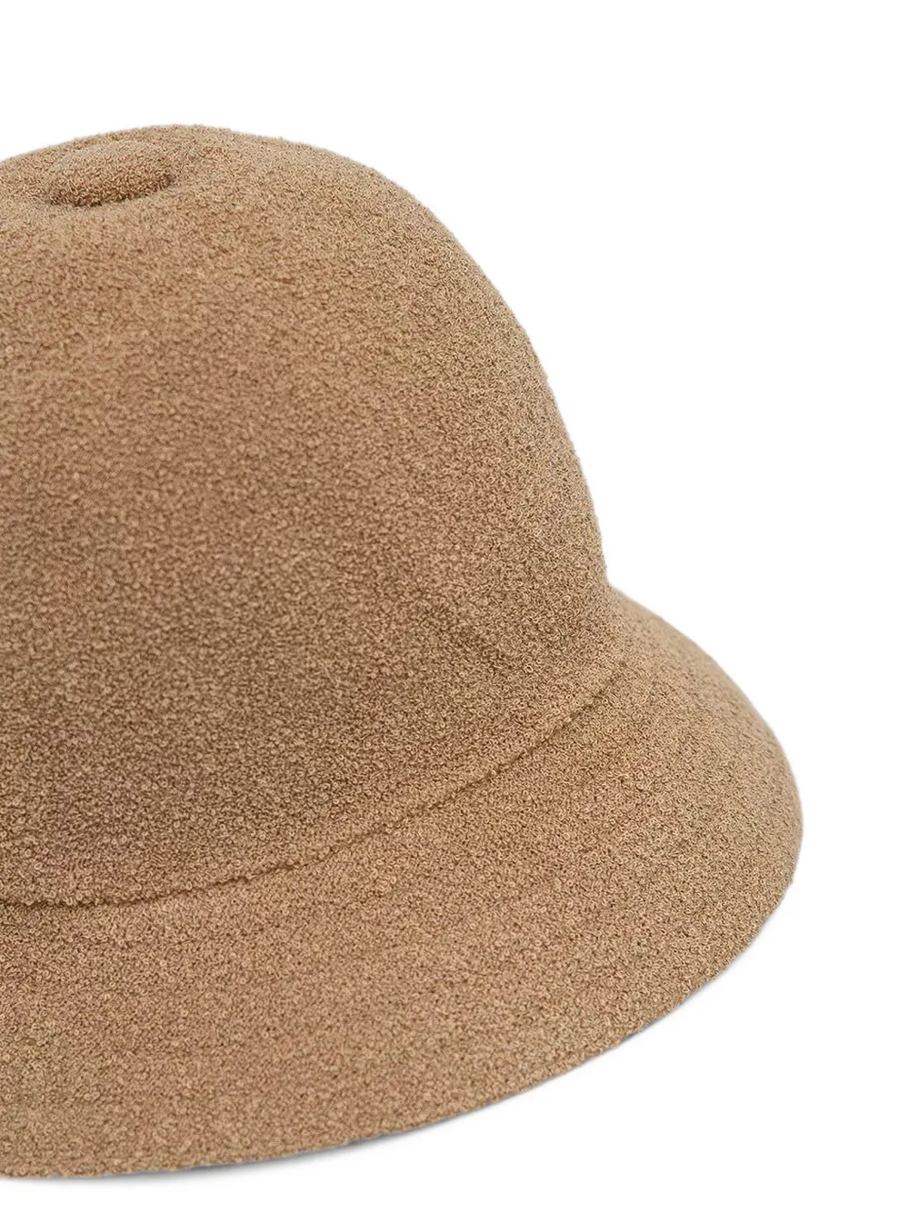 Kangol logo-embroidered textured bucket hat Beige