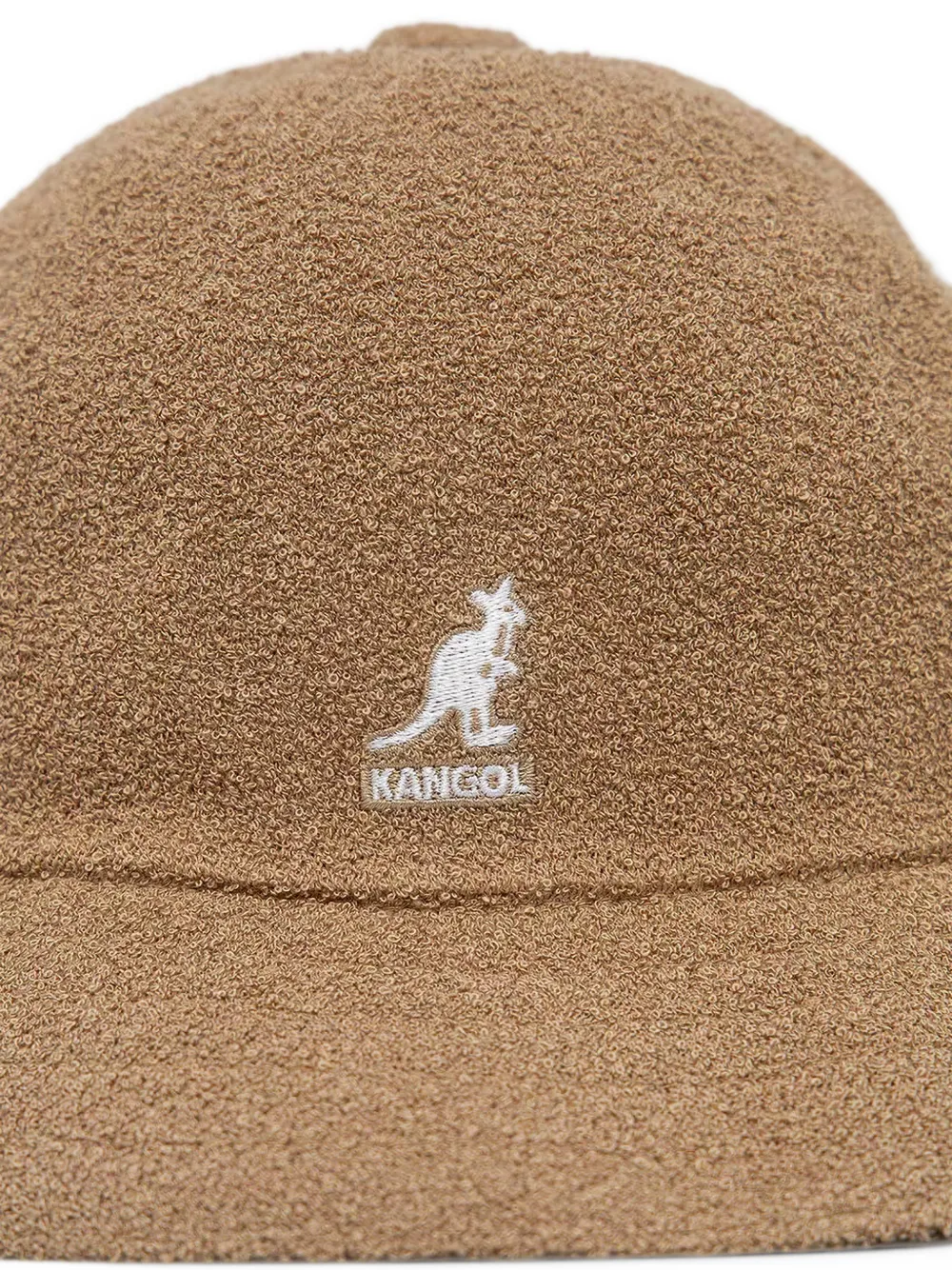 Kangol logo-embroidered textured bucket hat Beige