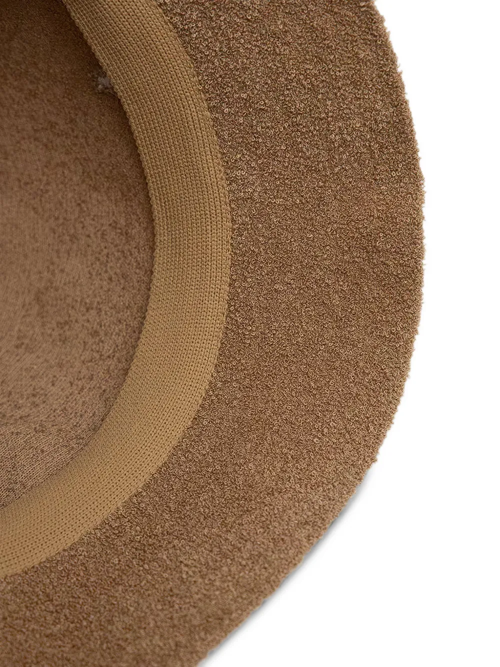 Kangol logo-embroidered textured bucket hat Beige