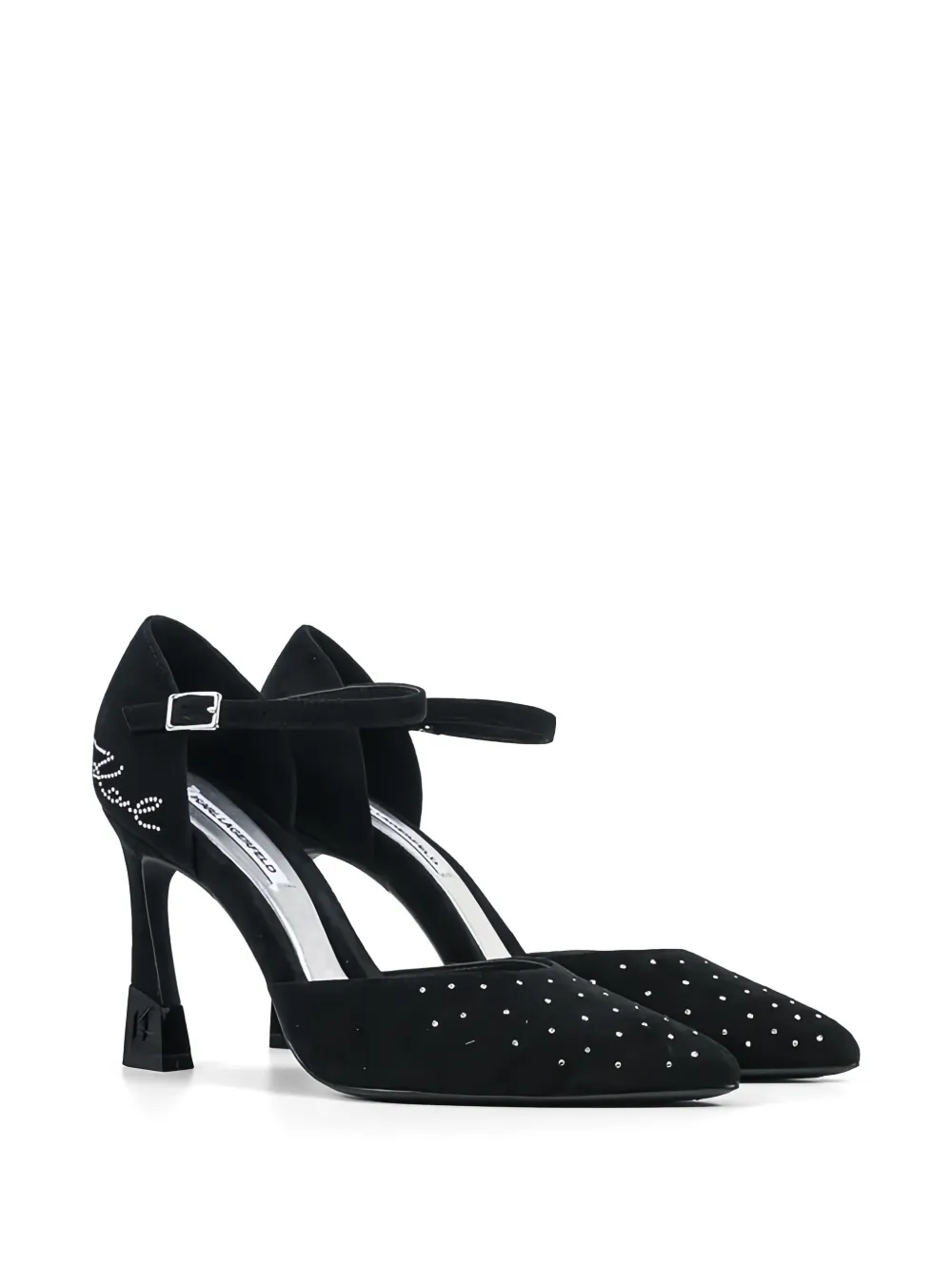 Karl Lagerfeld ankle-strap heeled pumps Zwart