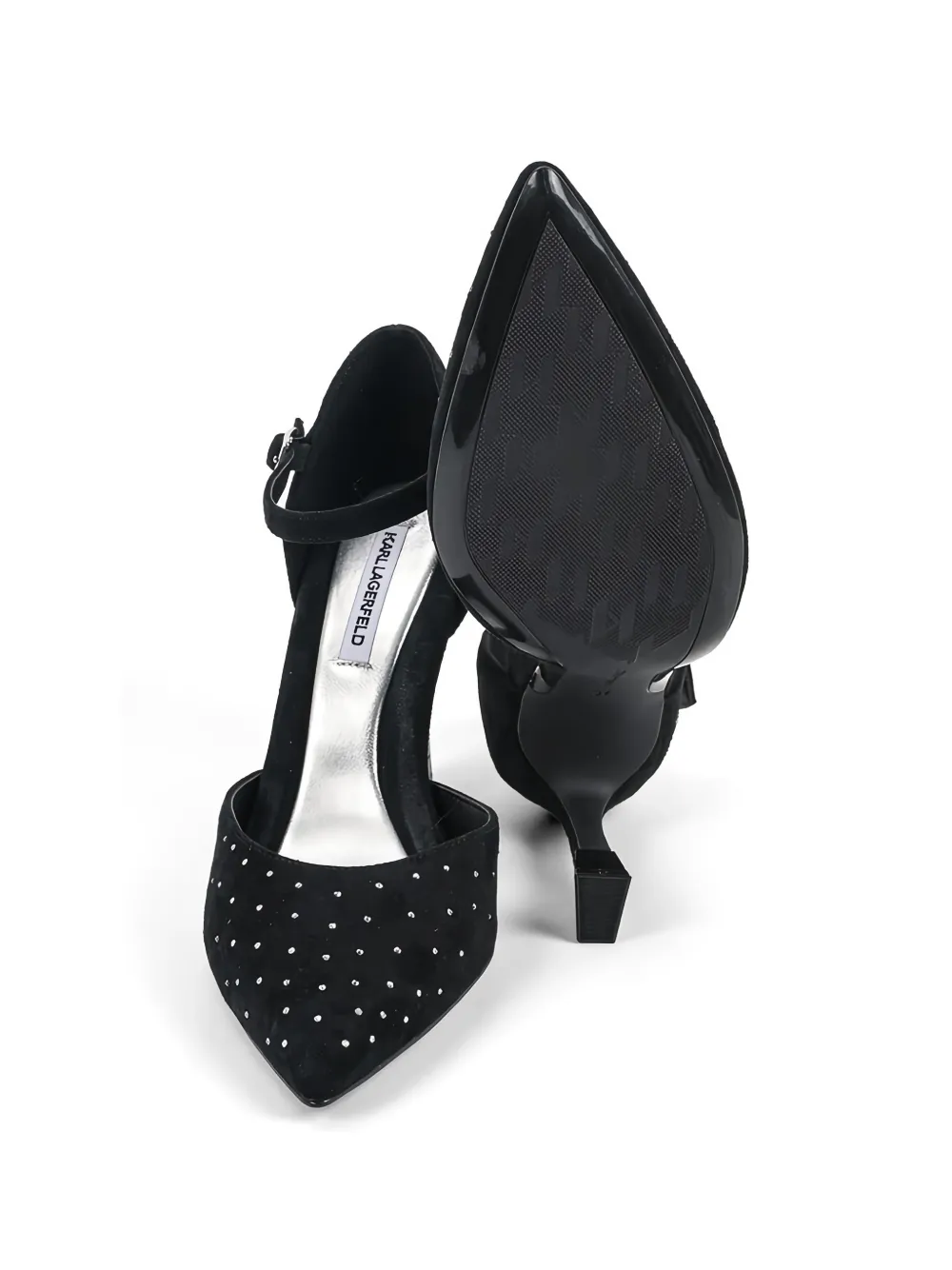 Karl Lagerfeld ankle-strap heeled pumps Zwart