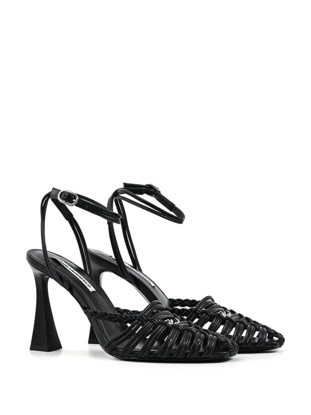 Karl Lagerfeld braided strap pumps Zwart