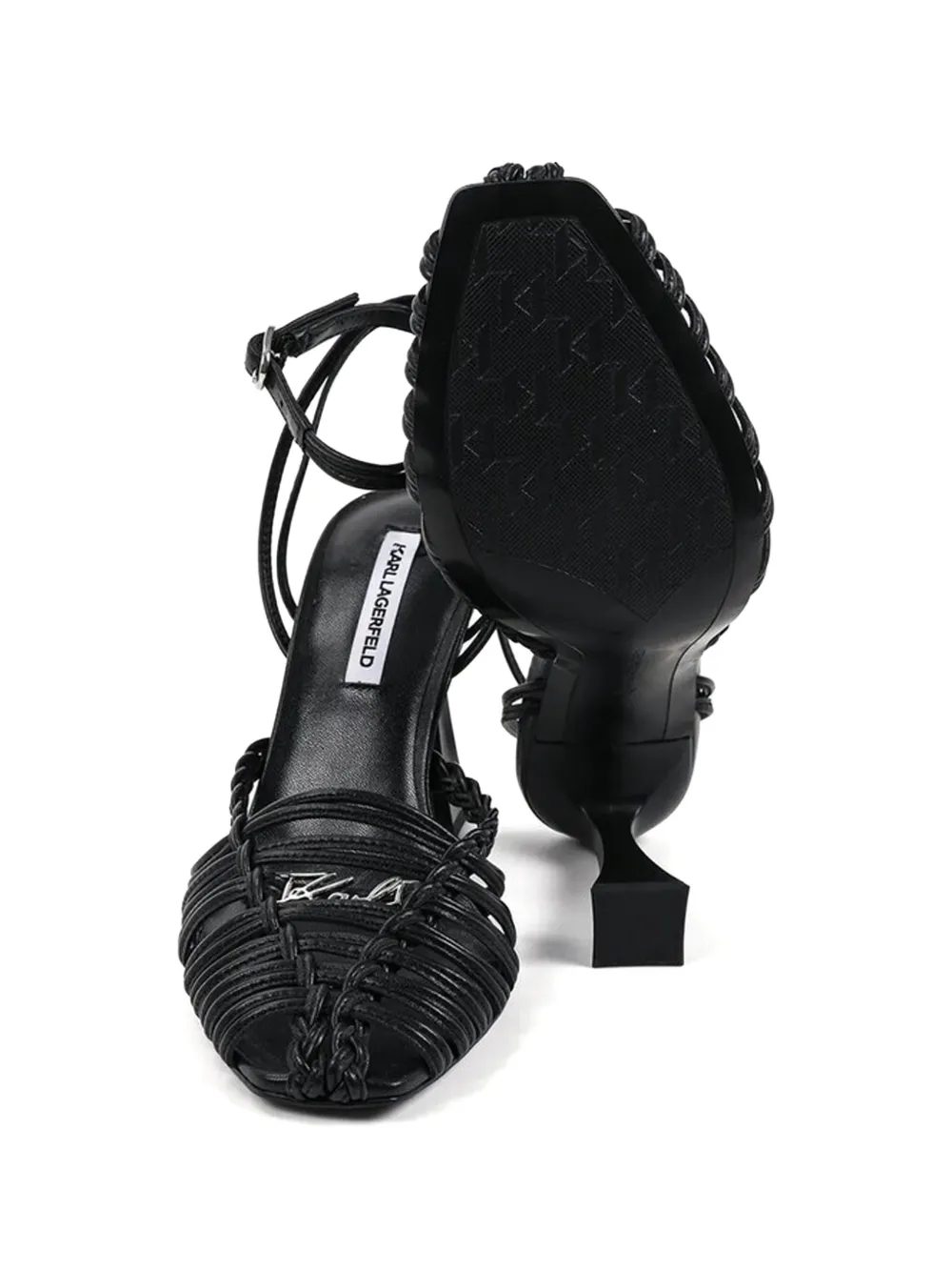 Karl Lagerfeld braided strap pumps Zwart