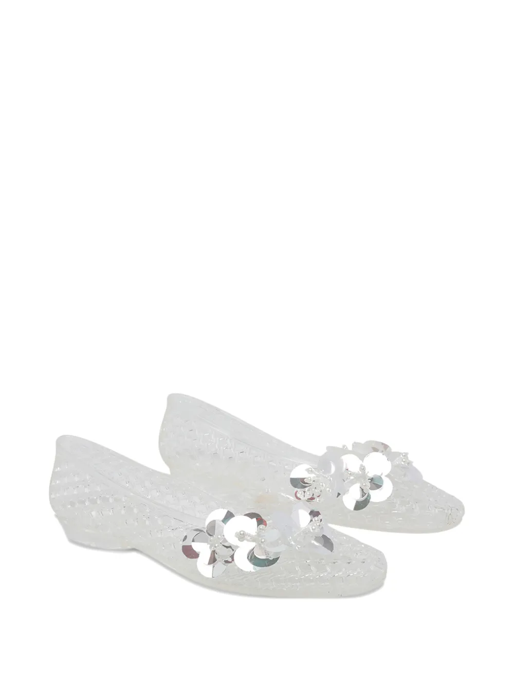 HEAVENLY JELLY Ballerina's met doorzichtig effect Wit