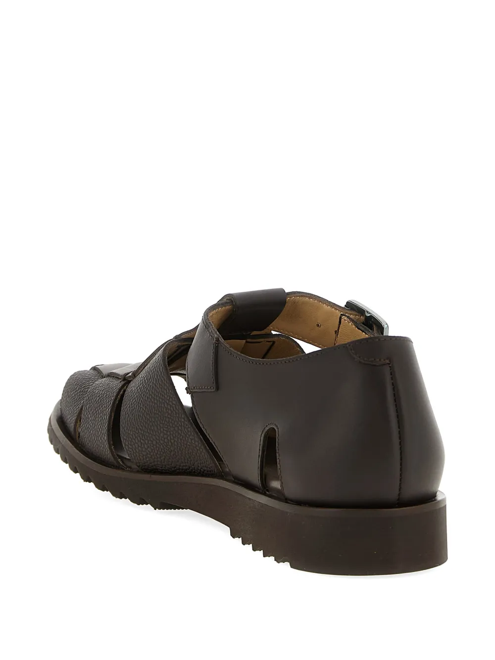 Paraboot Pacific hammered-leather sandals Bruin