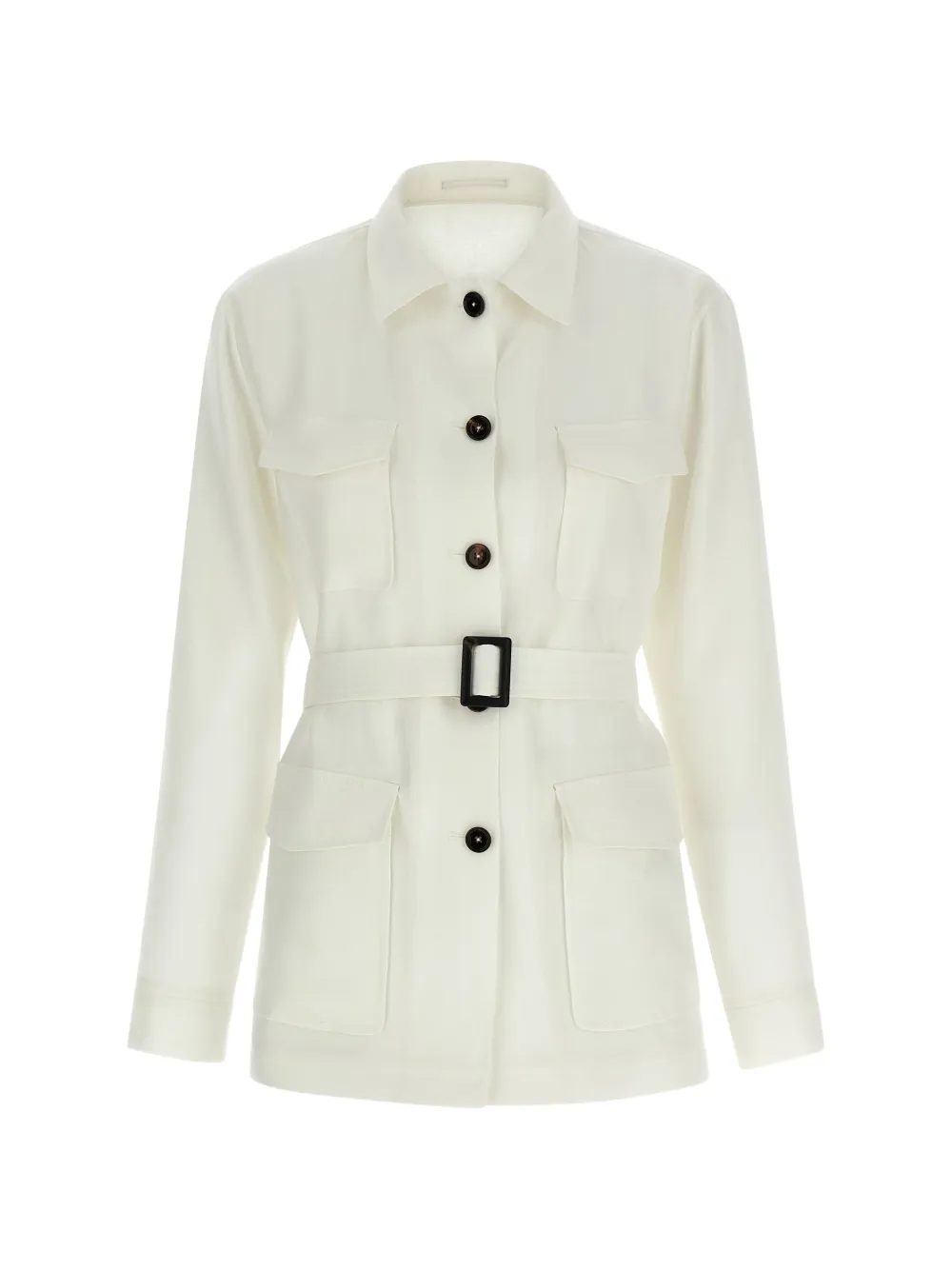 Tagliatore J-Lauren belted linen jacket - Weiß