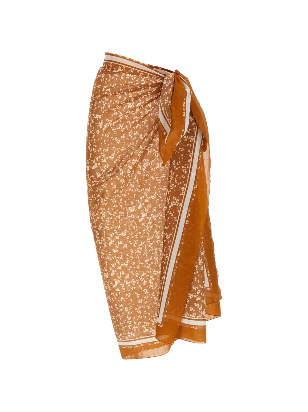 Kiton patterned sarong skirt - Marrone