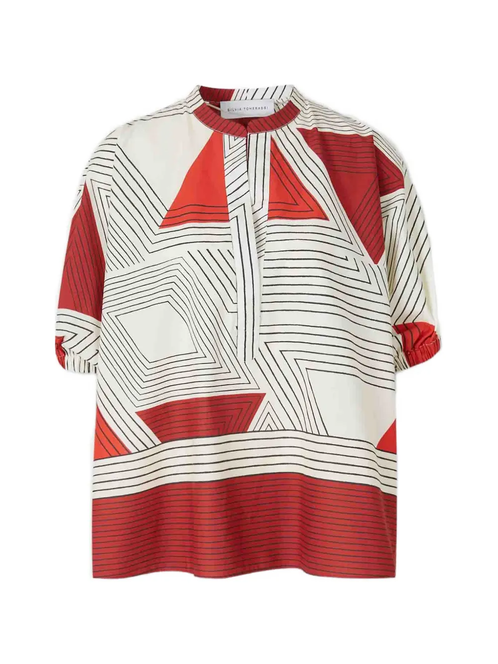Silvia Tcherassi geometric-pattern blouse - Toni neutri