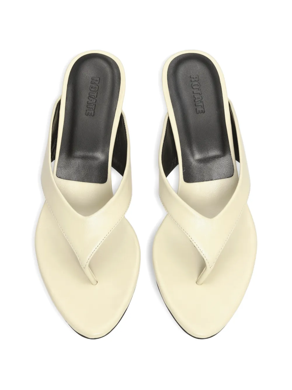  Rotate Birger Christensen Leather Mules - Neutrals 