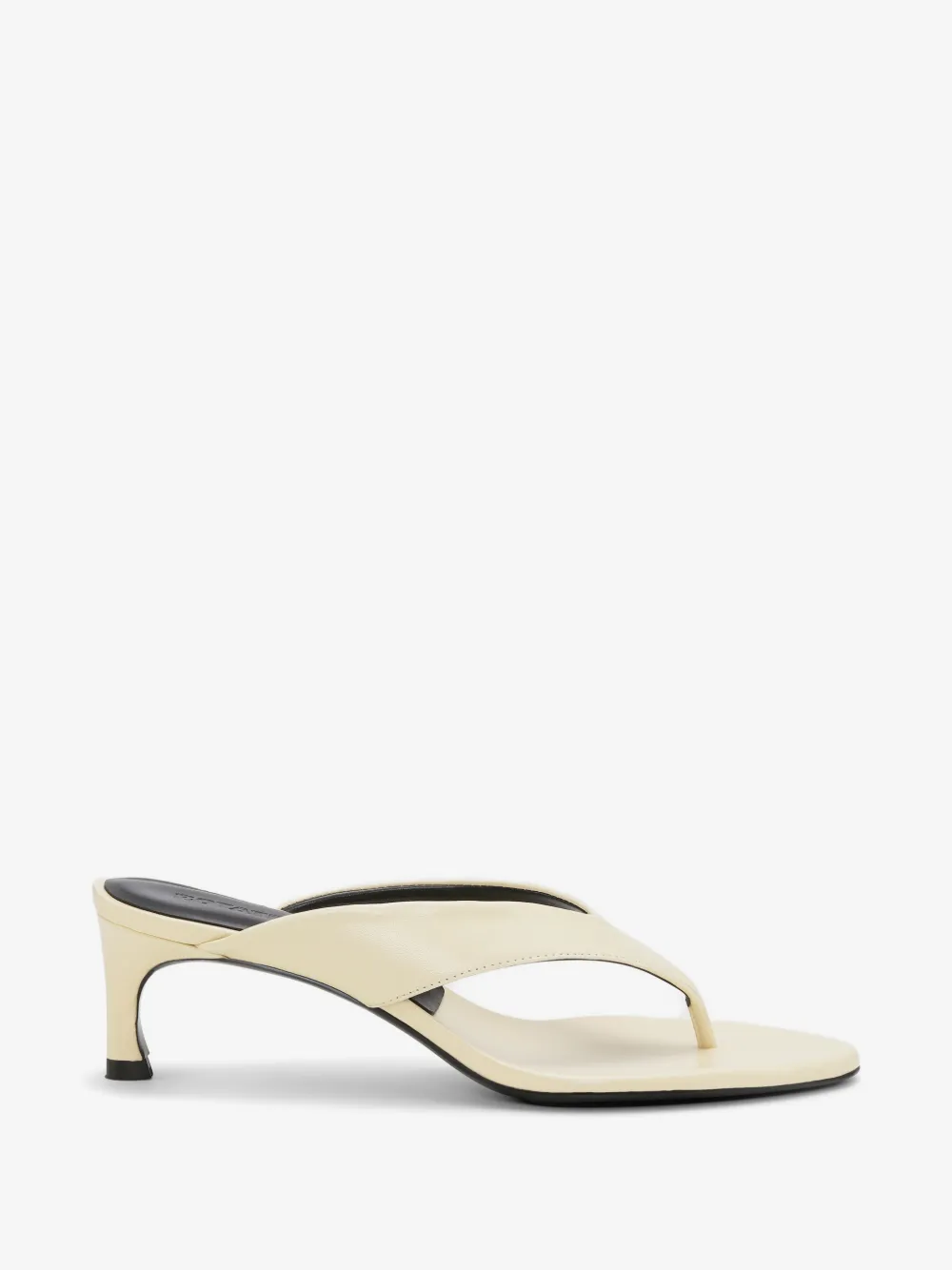kitten heel leather mules yellow