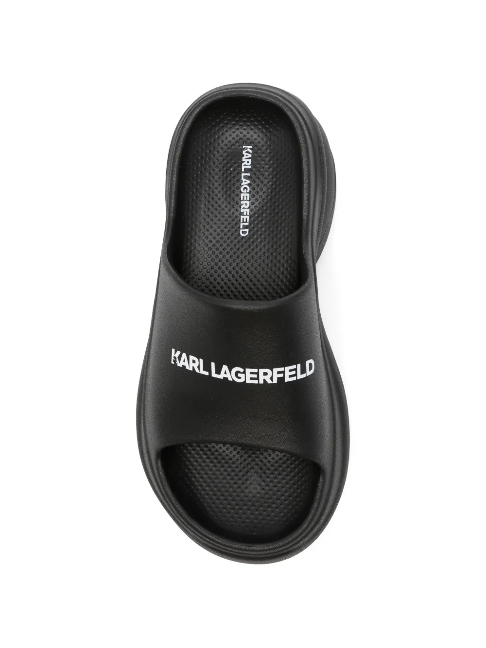 Karl Lagerfeld Kontour slippers met plateauzool Zwart
