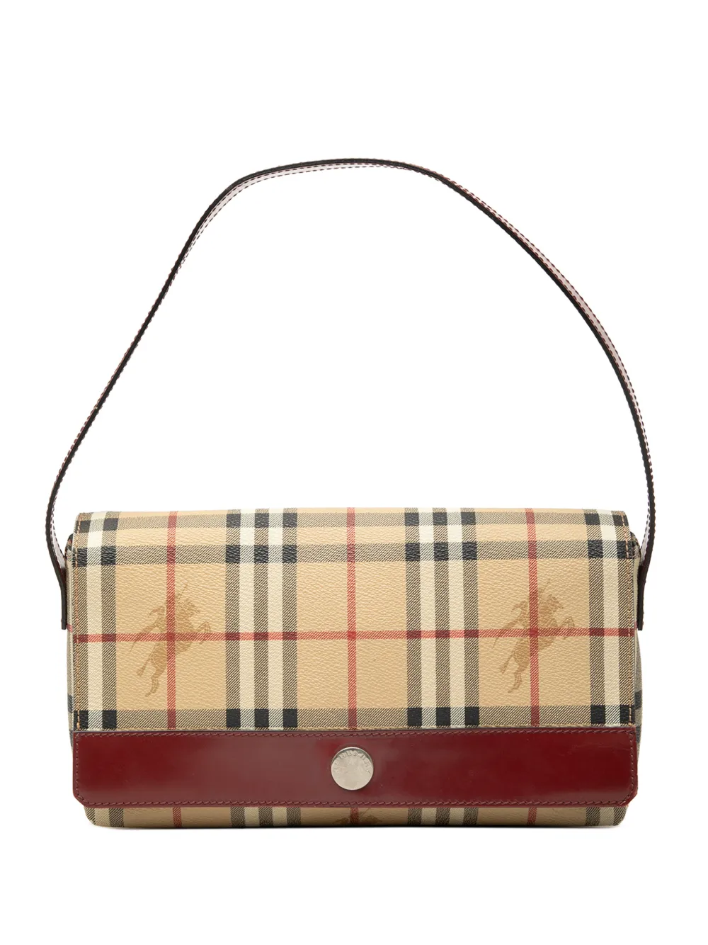 Burberry Pre-Owned 2003 Haymarket Check Coated Canvas shoulder bag - Braun