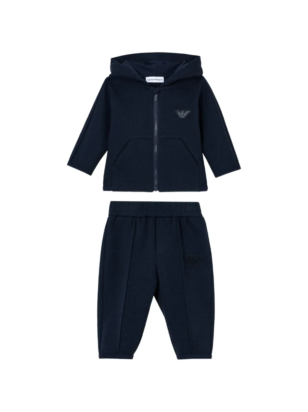Emporio Armani Kids hooded zip.fastening tracksuit - Blu