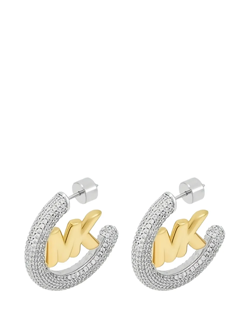 Michael Kors logo-embellishment earrings - Argento