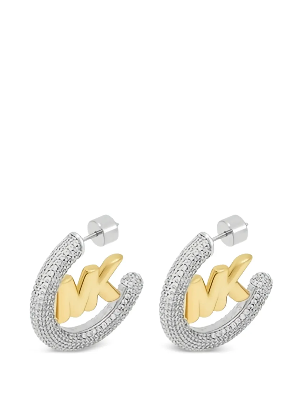 Michael Kors logo-embellishment earrings - Argento
