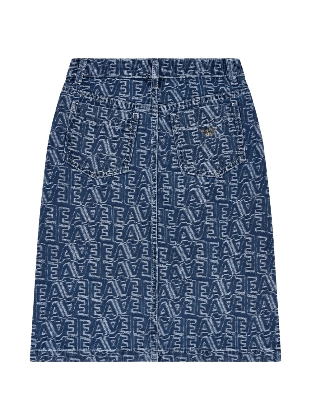 Emporio Armani Kids Shirt met logopatroon Blauw