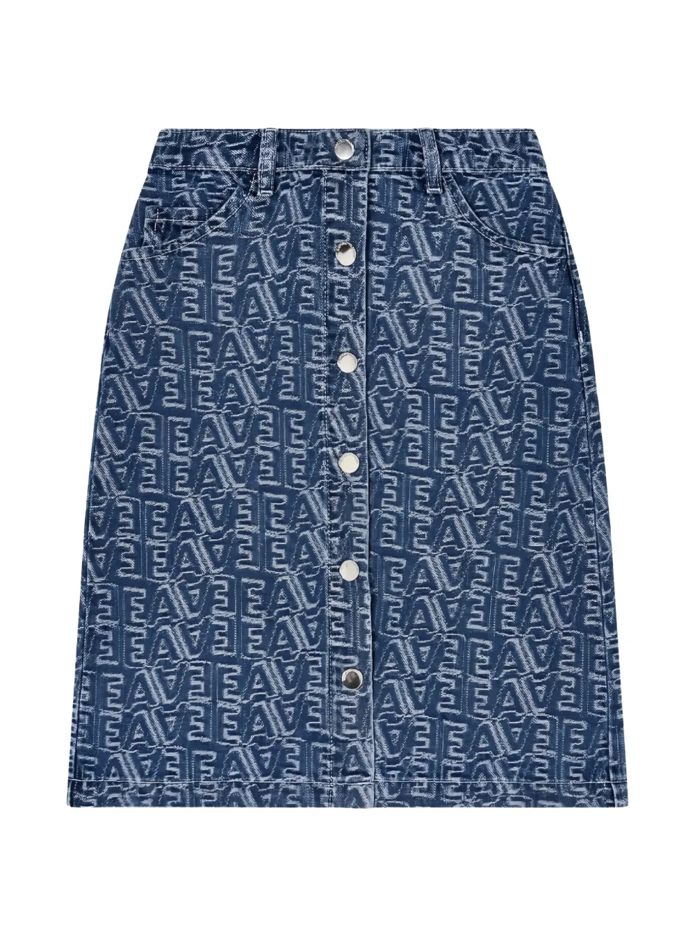 Emporio Armani Kids logo-pattern skirt - Blau