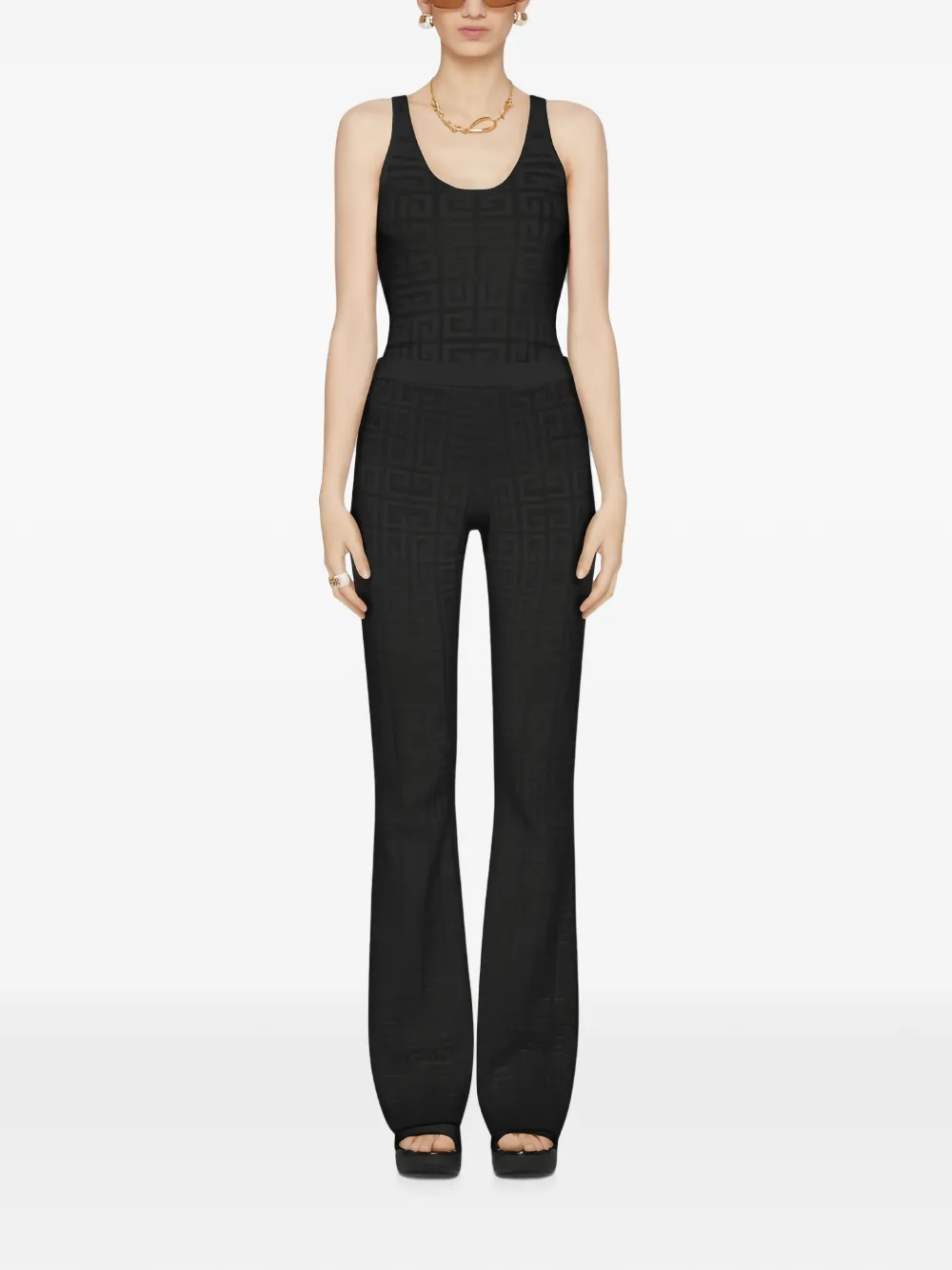 Givenchy elasticated-waistband logo-pattern trousers Zwart