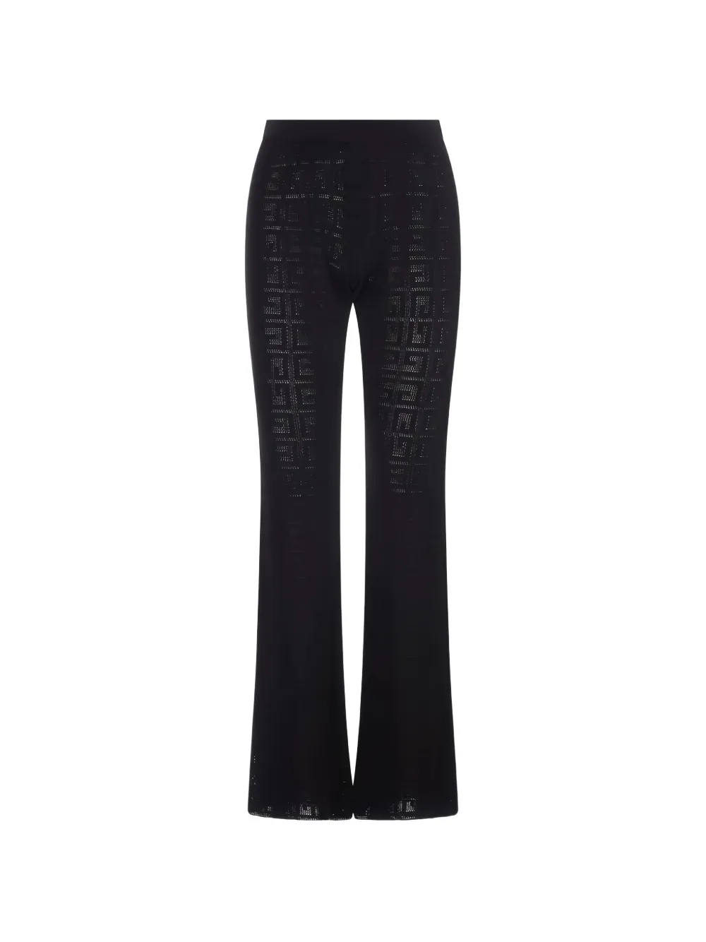 Givenchy Elasticated-waistband Logo-patterntrousers In Black