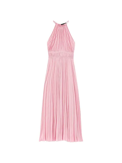 Maje pleated halterneck dress