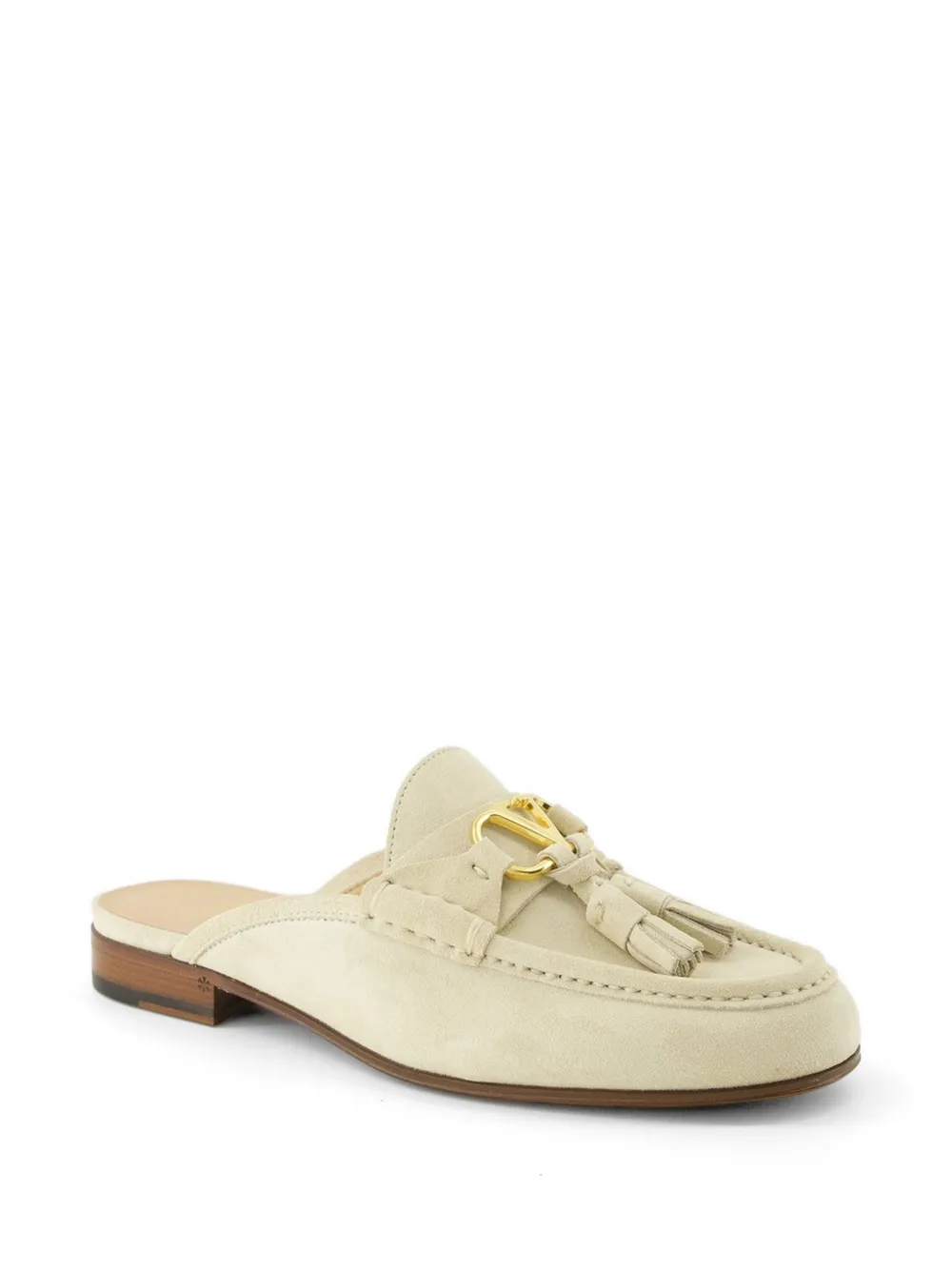 Valentino Garavani tassel logo mules Beige